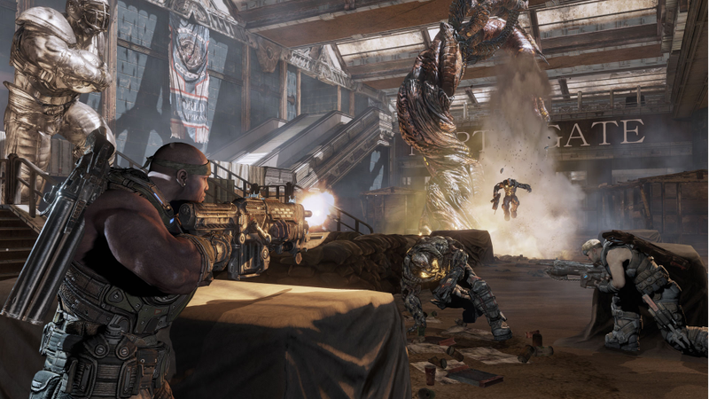 Illustration for article titled Brown Badasses Are Back: A Boatload of Gears of War 3 Campaign Screens